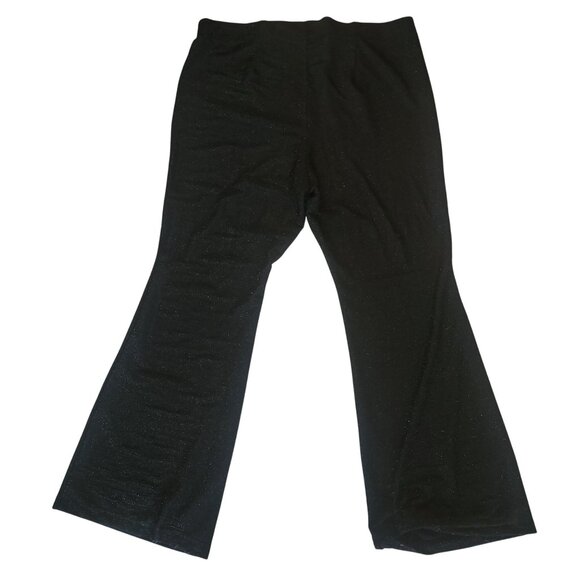 Torrid Black Glittery Flare Pants Womens Size 3R‎ Nylon/Polyester/Spandex Blend - Picture 4 of 5